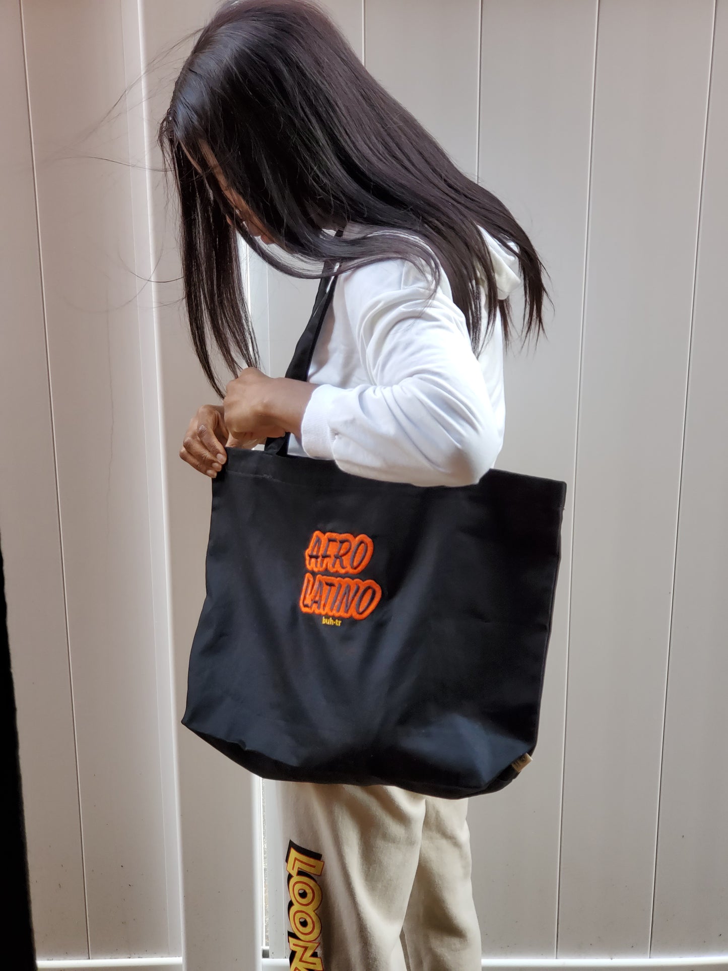 Afro Latino Large organic tote bag