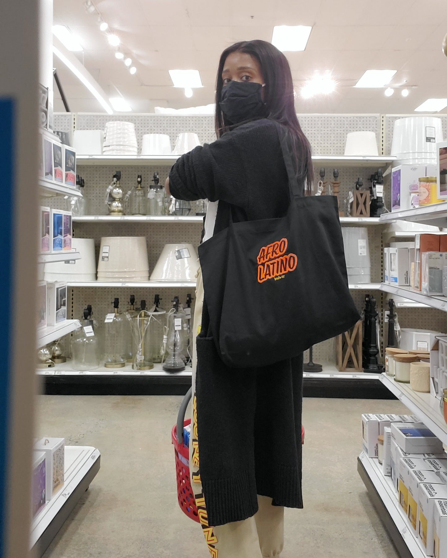 Afro Latino Large organic tote bag