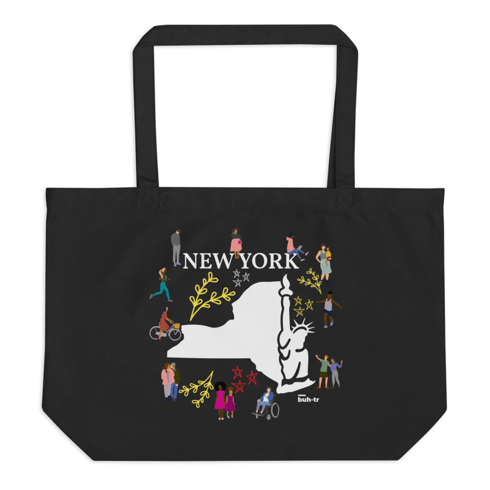 Large New York organic tote bag