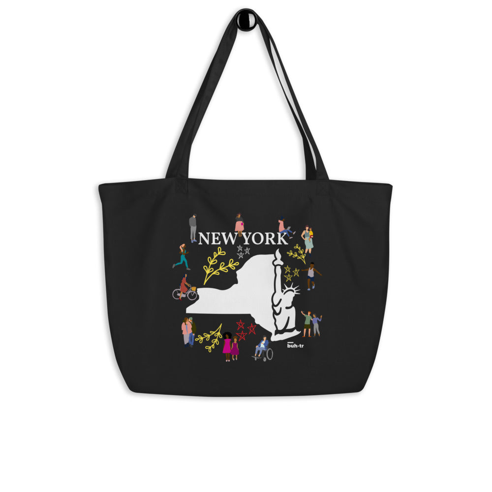 Large New York organic tote bag