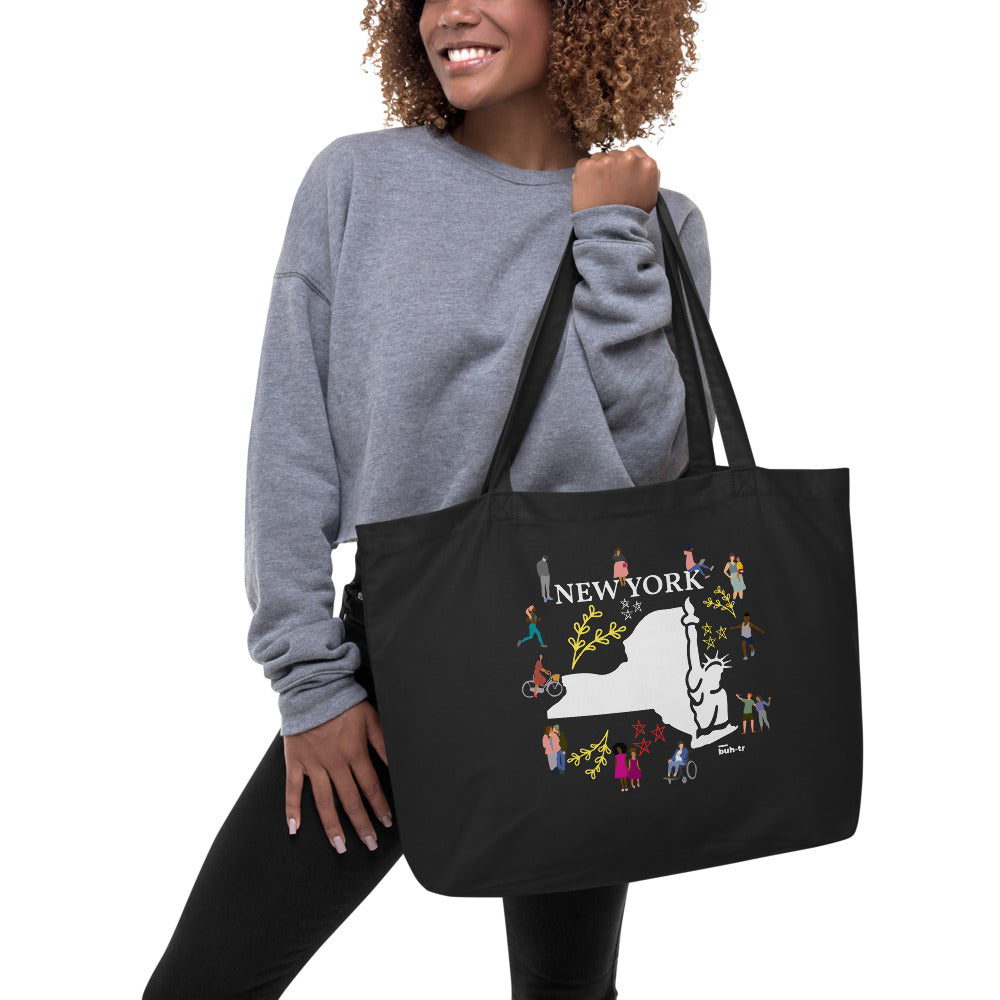 Large New York organic tote bag